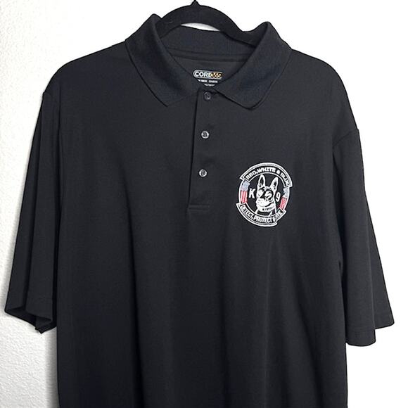 K-9 Tactical NWOT Black Embroidered Polo Detect, Protect & Serve Sz XXL - Picture 1 of 15